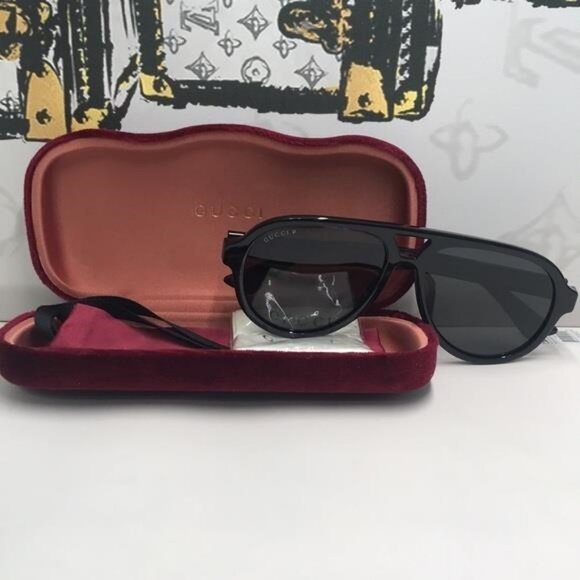 New Authentic Gucci Black Sunglasses GG0767s 005 - Picture 7 of 9